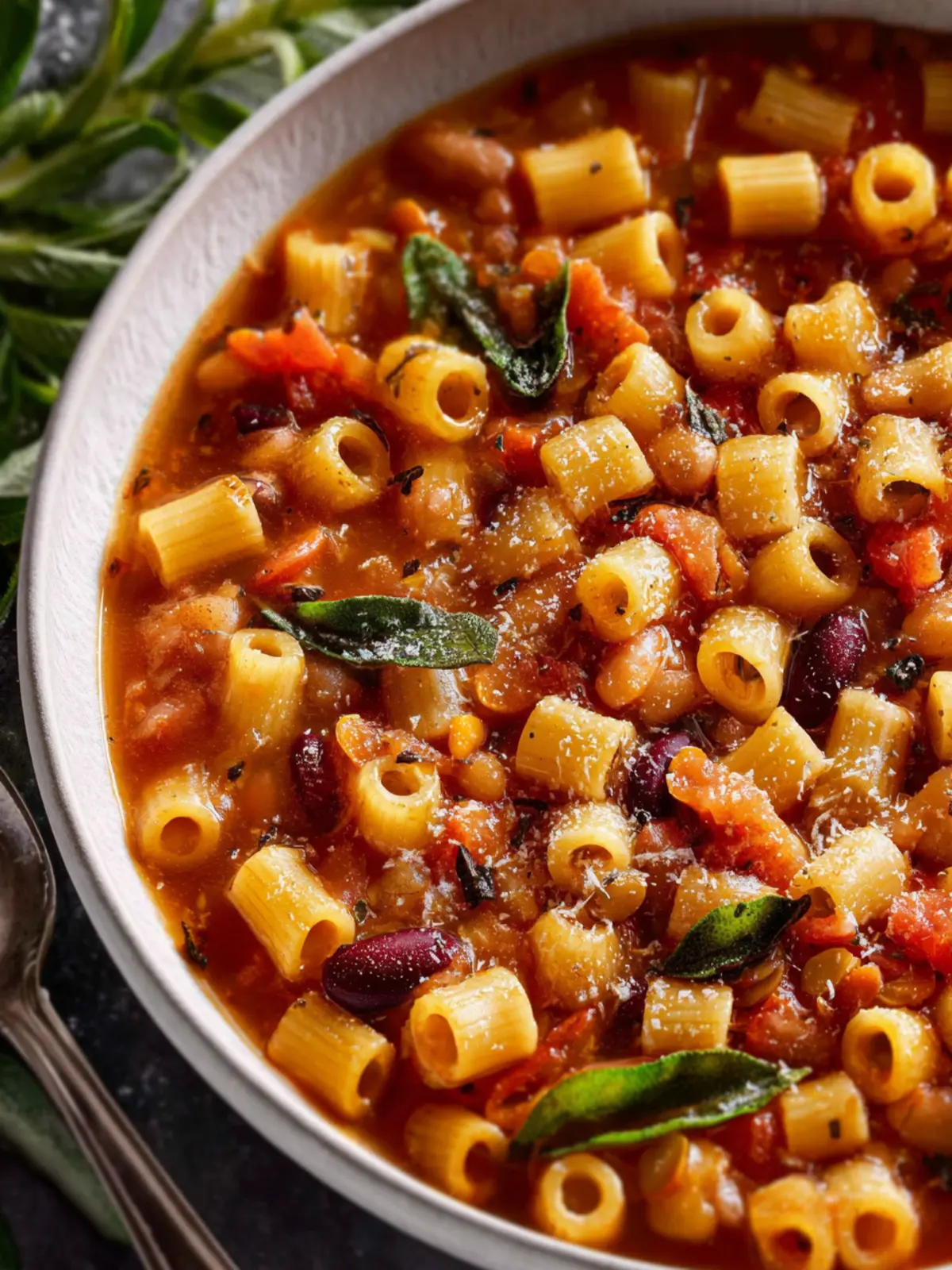 Easy Pasta e Fagioli Recipe (Healthy Italian Bean Soup) First Image