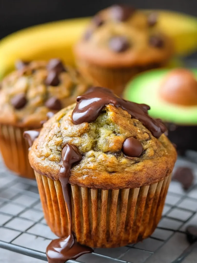 Irresistible Avocado Banana Chocolate Chip Muffins Recipe First Image