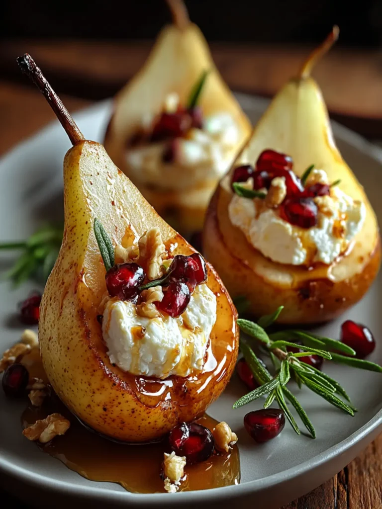 Delightful Baked Pears with Goat Cheese & Honey Recipe First Image