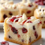 White Chocolate Cranberry Blondies First Image