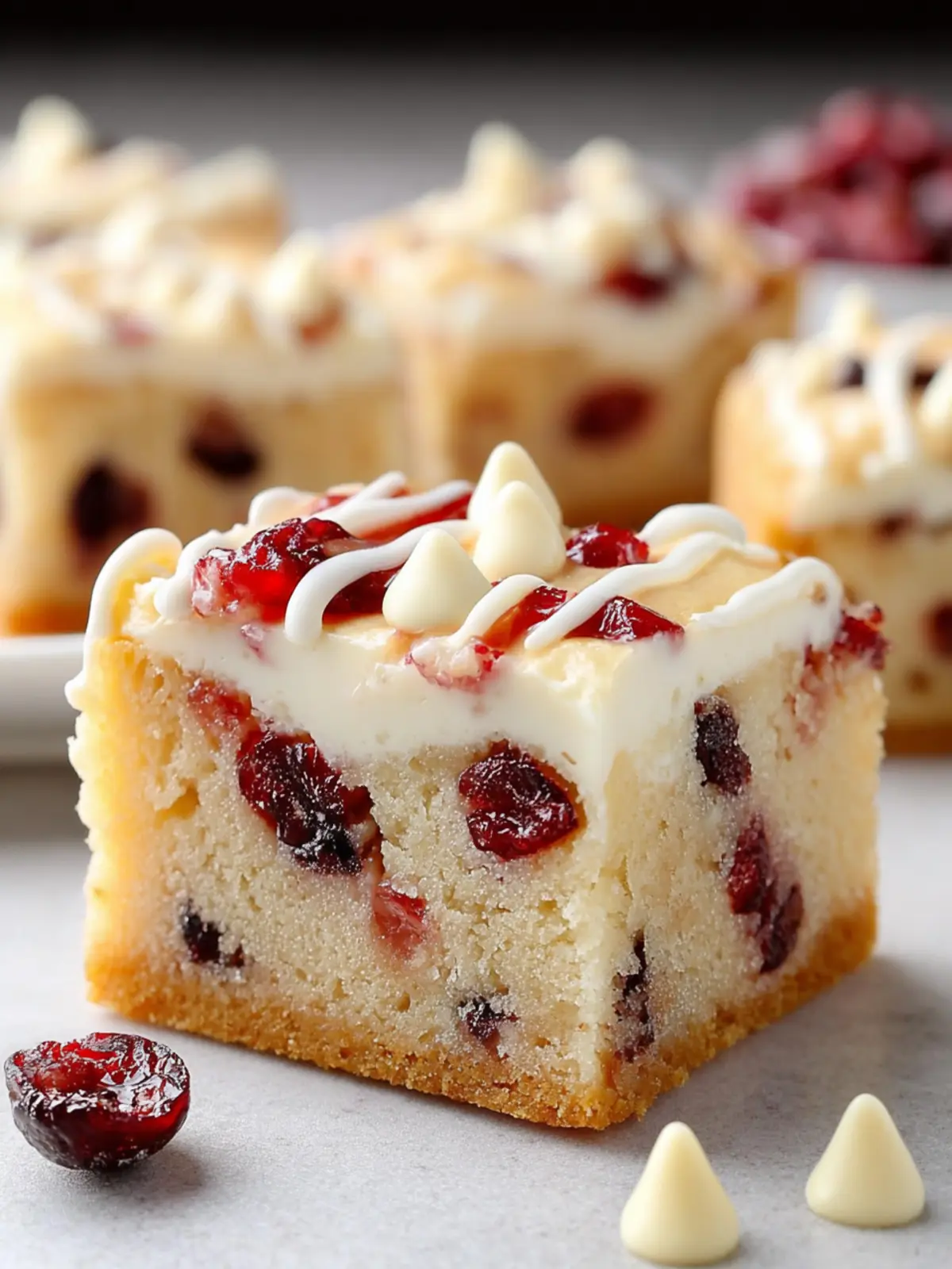 White Chocolate Cranberry Blondies First Image