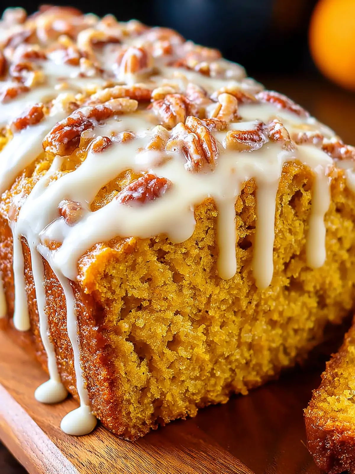 Irresistible Pumpkin Pecan Bread with Glaze Recipe First Image