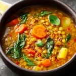Turmeric Lentil Vegetable Soup Recipe First Image