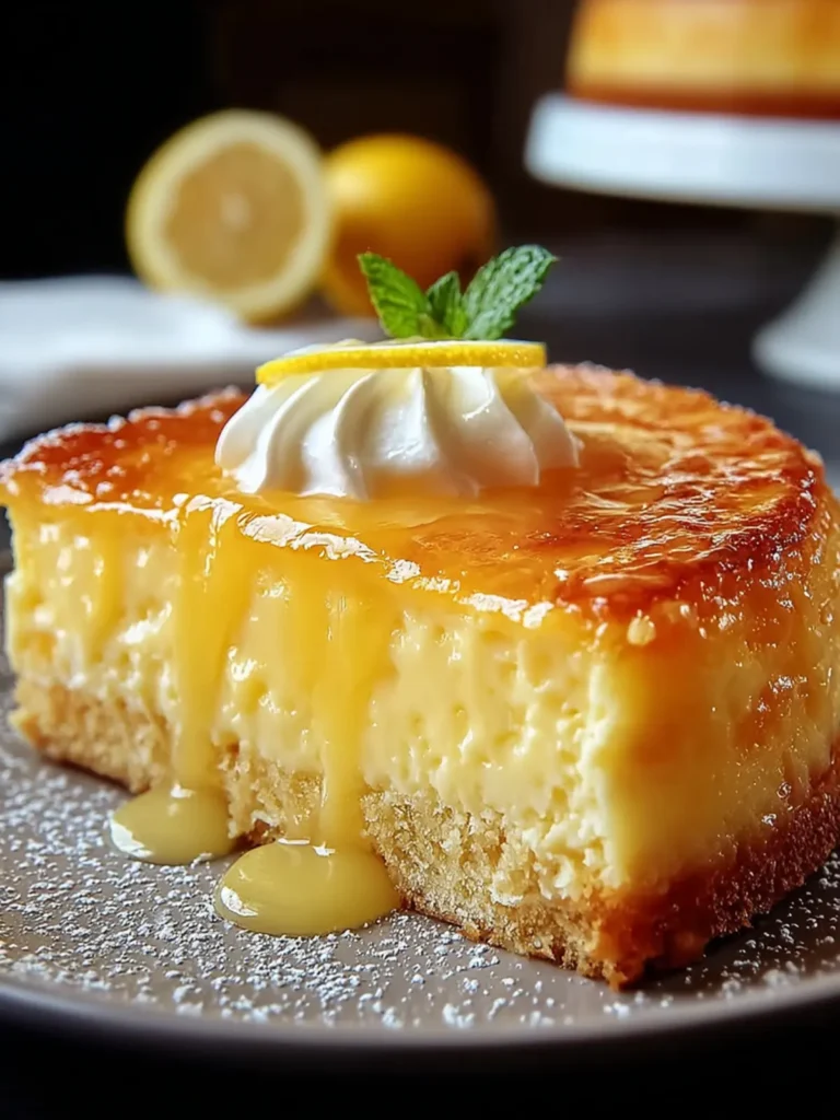 The Best Lemon Custard Cake First Image