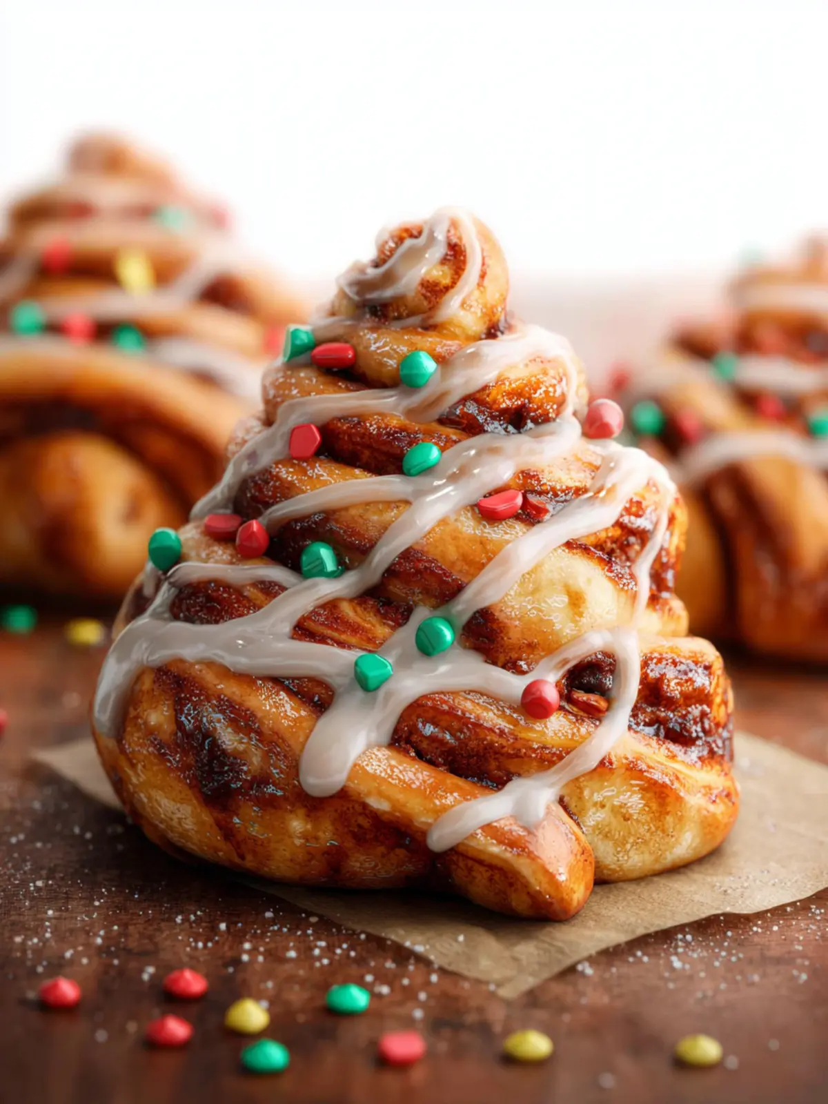 Quick and Easy Christmas Tree Cinnamon Rolls First Image