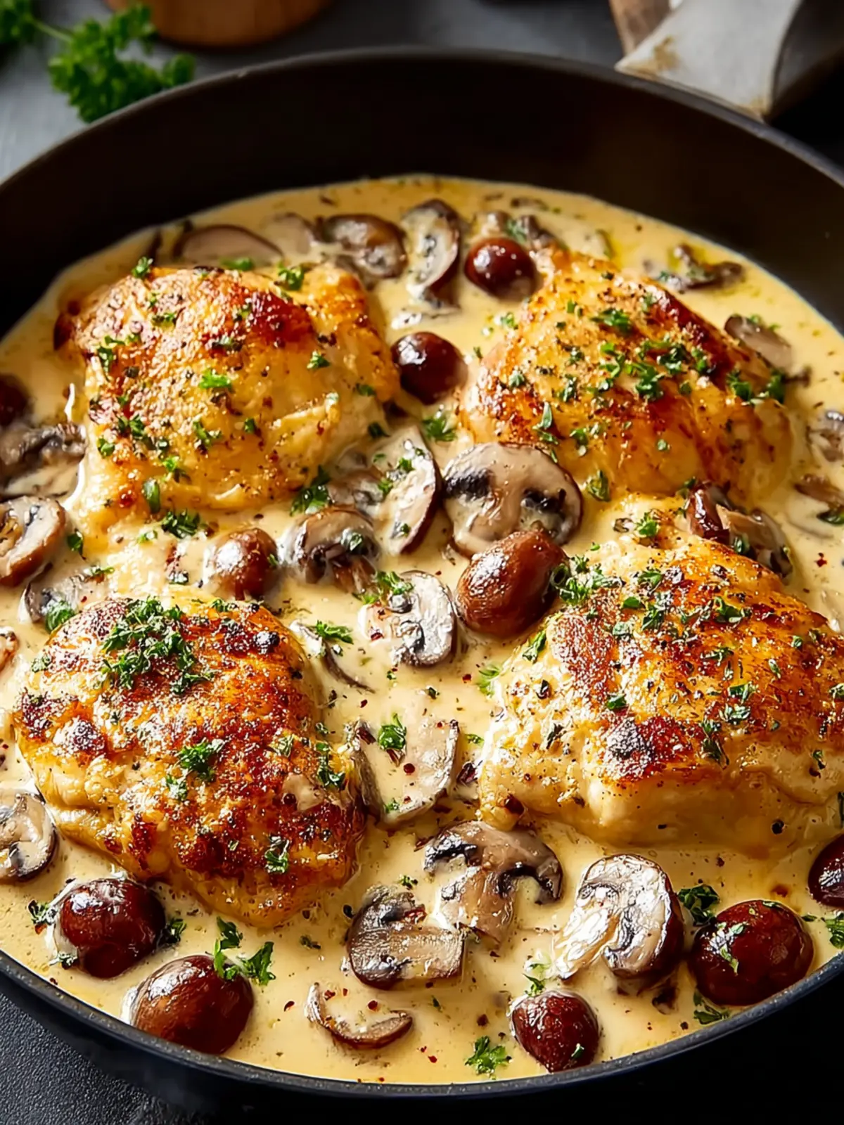 Creamy Mushroom Chicken – Cozy One-Pan Fall Dinner Delight First Image