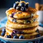 Healthy Blueberry Pancakes First Image