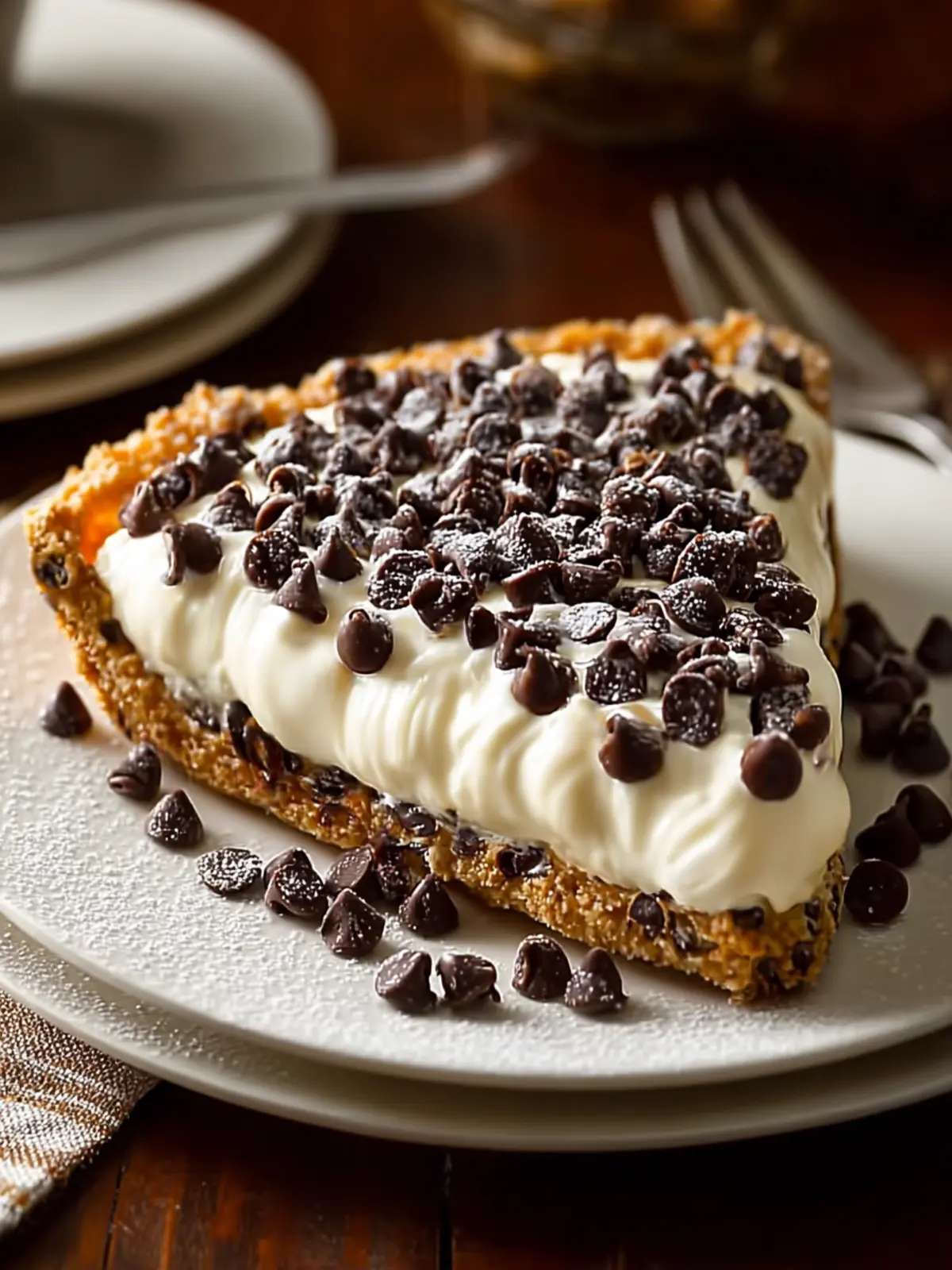 Indulge in Chocolate Chip Cannoli Pie: Easy Italian Bliss First Image