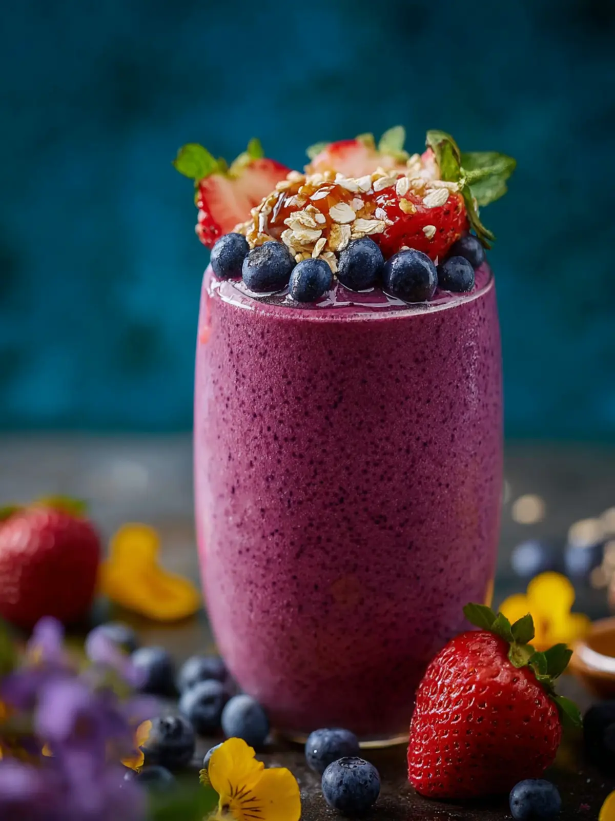 Triple Berry Oat Tropical Smoothie Recipe First Image