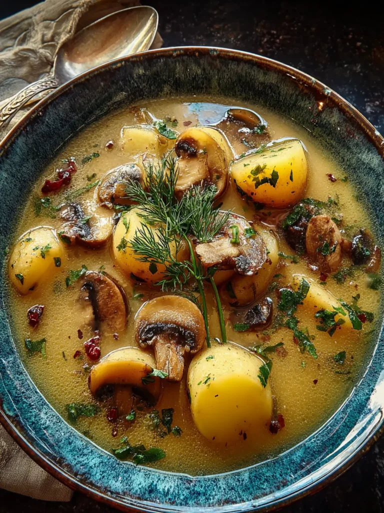Russian Potato and Mushroom Soup First Image