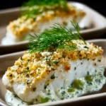 Baked Halibut (with Sour Cream, Parmesan, and Dill) First Image