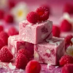 Vegan Raspberry Coconut Fudge First Image