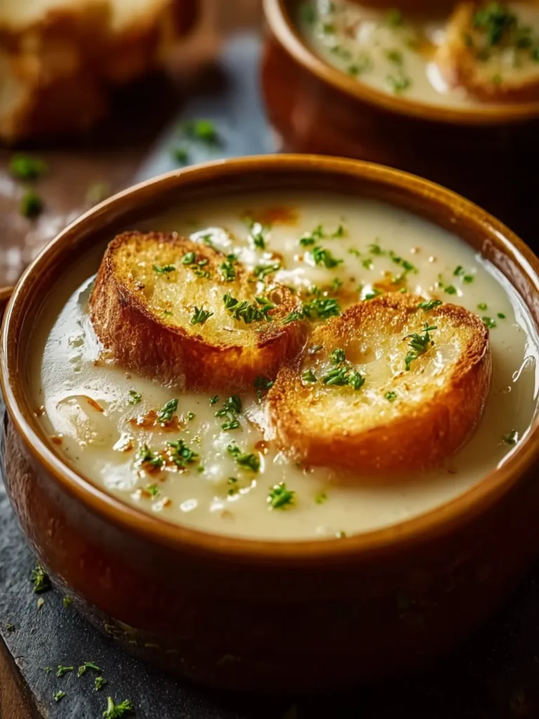 Delicious Country French Garlic Soup First Image