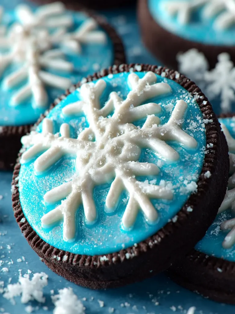 Easy Snowflake Cookies {Snowflake Oreos} First Image