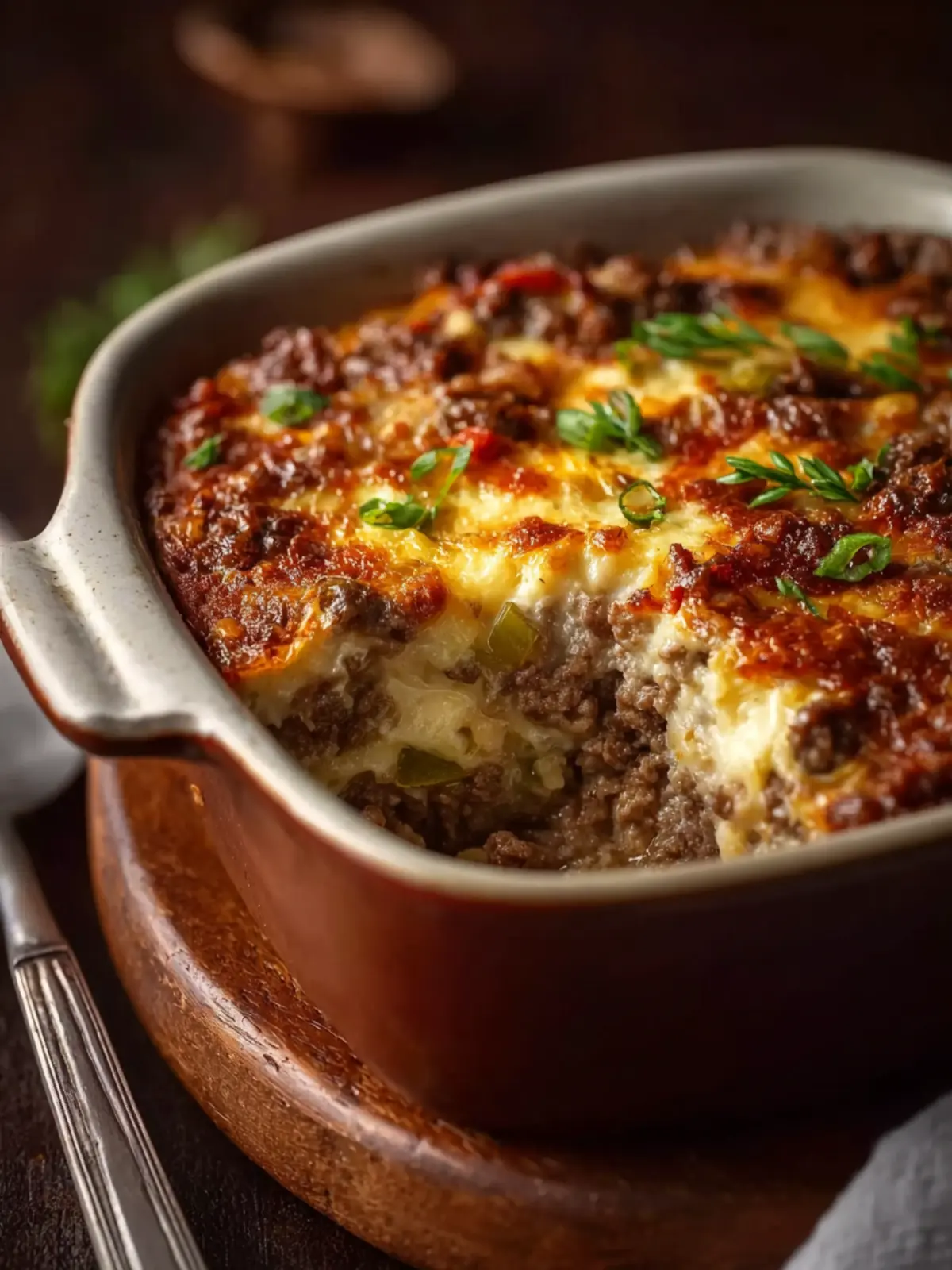 Low Carb Philly Cheesesteak Casserole First Image