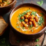 Moroccan Sweet Potato Soup with Chickpeas First Image