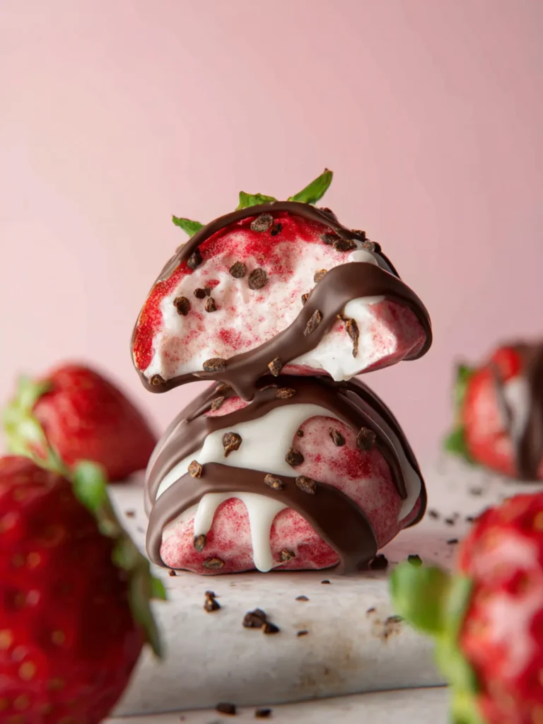 Strawberry Chocolate Yogurt Bites First Image