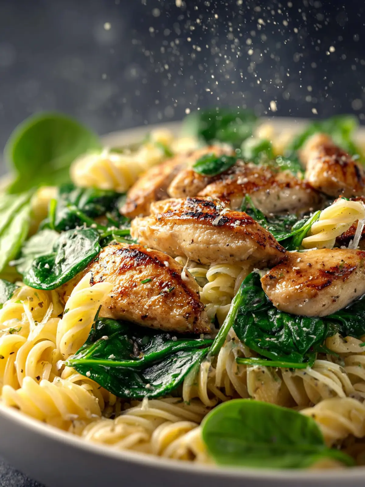 Chicken Spinach Pasta Recipe First Image