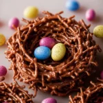 Chocolate Birds Nest – No Bake Easter Cookies Recipe! First Image