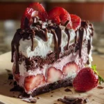 Chocolate Covered Strawberry Ice Cream Cake – Easy Dessert First Image