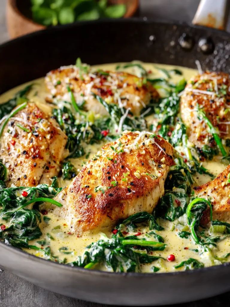 Creamy Chicken Spinach Skillet First Image