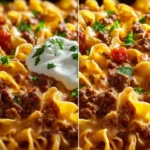 Easy Sour Cream Beef Noodle Casserole First Image