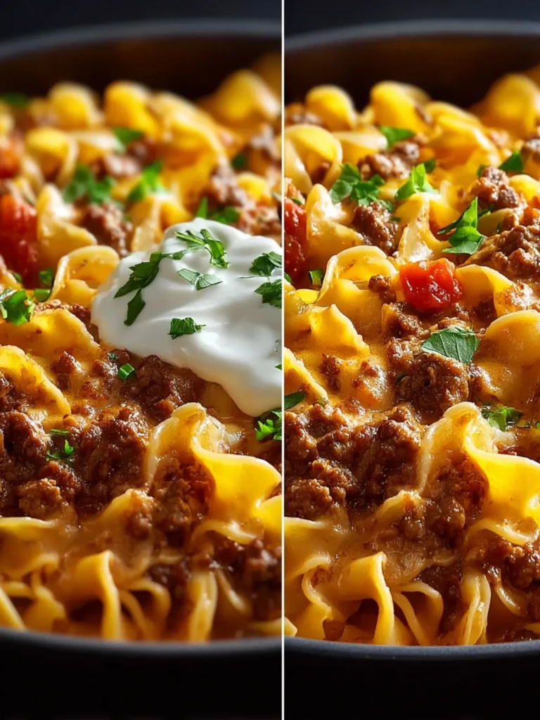 Easy Sour Cream Beef Noodle Casserole First Image