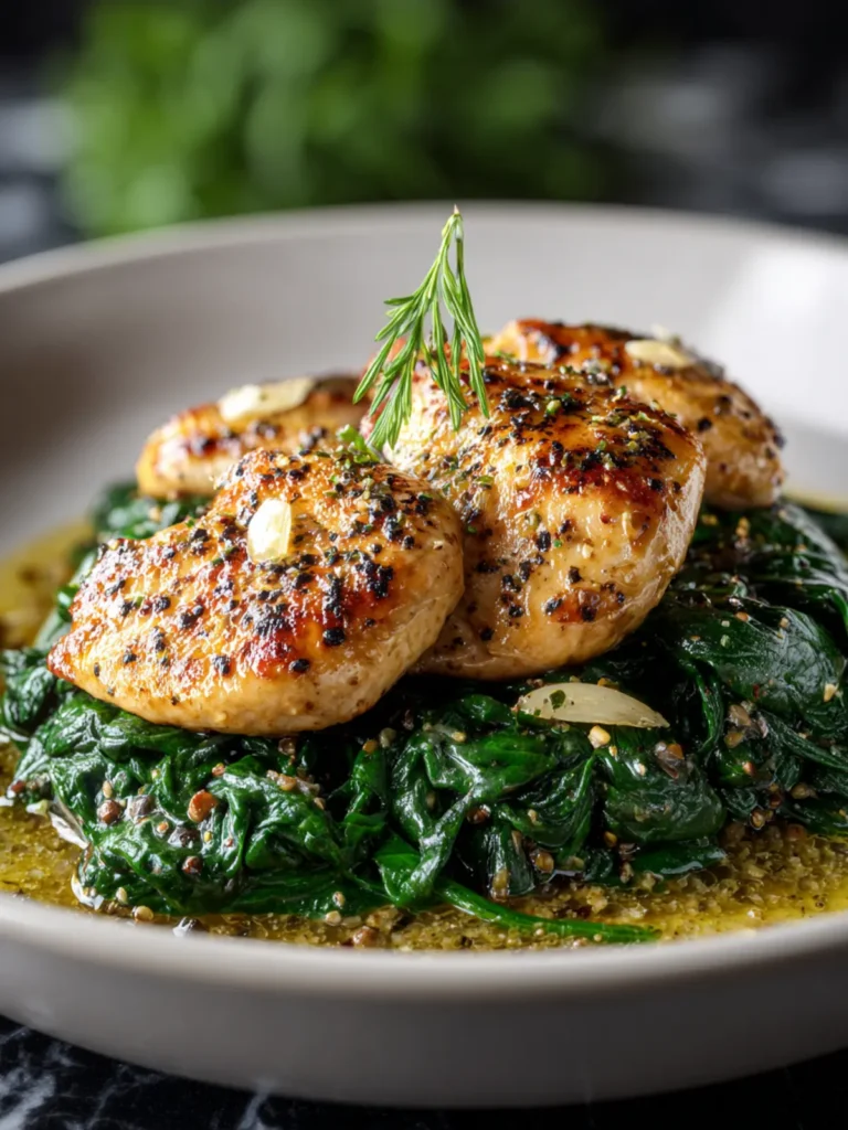 Garlic Chicken Spinach Recipe First Image