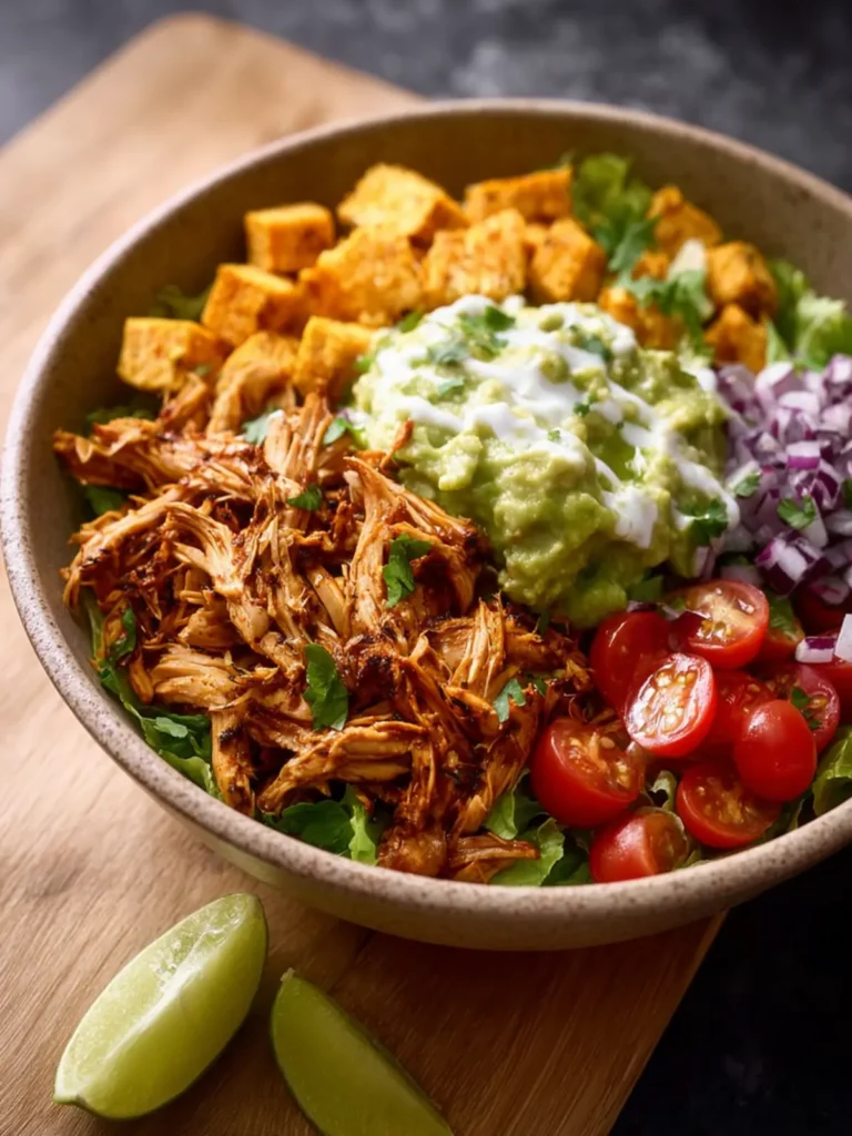 Pulled Chicken & Guacamole Bowl – Healthy Protein Meal First Image