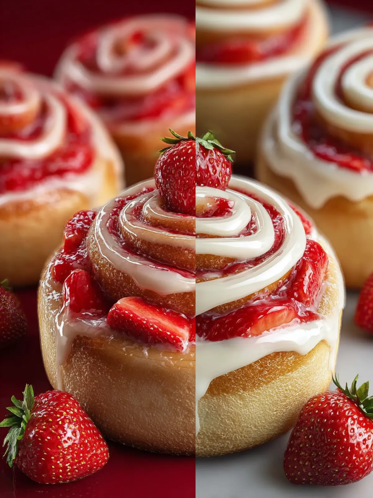 Strawberry Cheesecake Cinnabon Rolls First Image