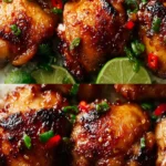 Sweet Chili Chicken Thighs in Air Fryer First Image