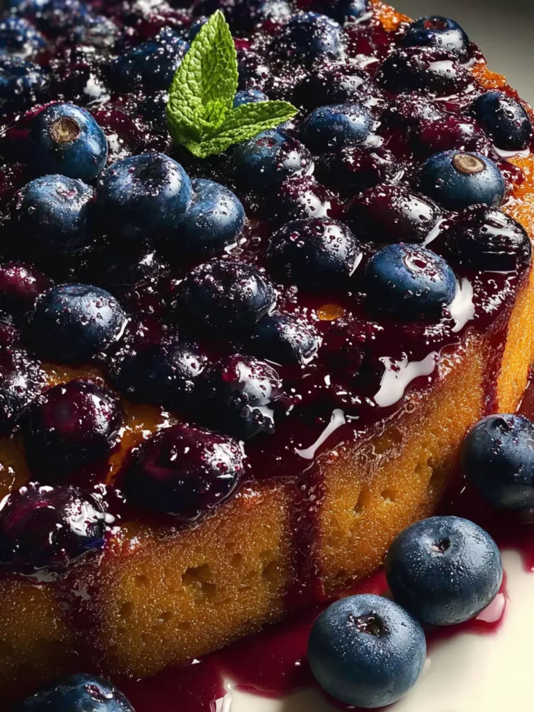 blueberry maple upside down cake First Image