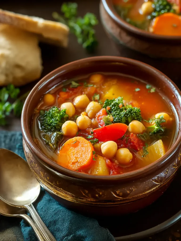 chickpea veggie soup First Image