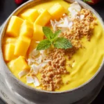 mango peach smoothie bowl First Image