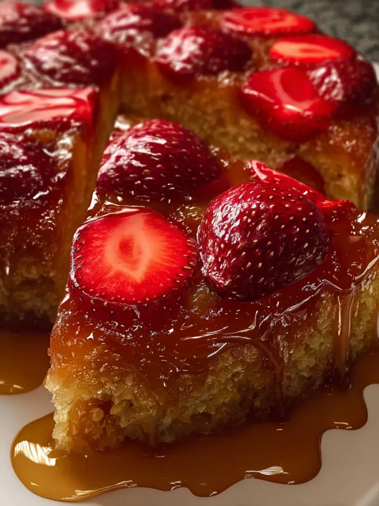 strawberry honey upside down cake First Image