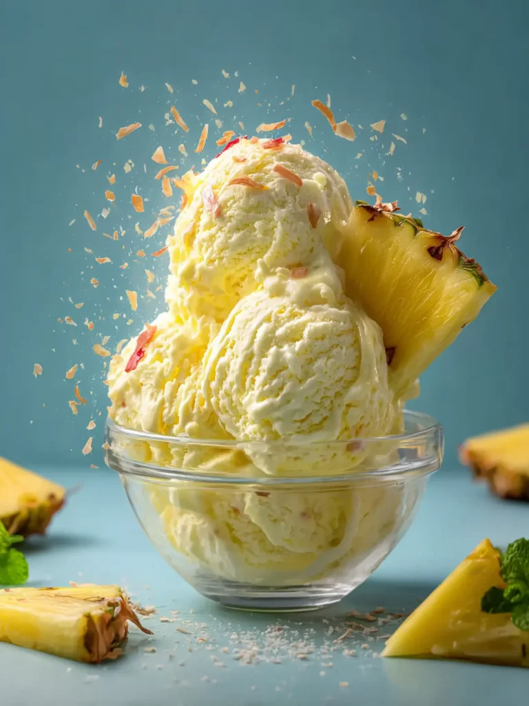Creamy Pineapple Ice Cream Recipe: Delightfully Refreshing Treat First Image