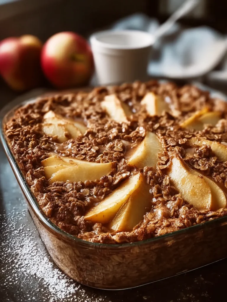 Delicious Apple Cinnamon Oatmeal Bake Recipe for Easy Mornings First Image